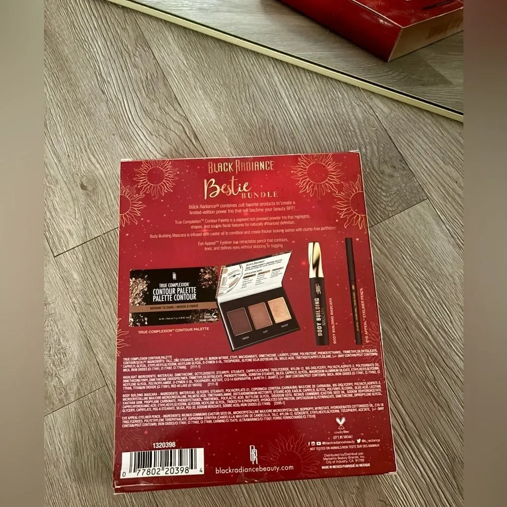 New-Black Radiance Contour pallet/mascara/eyeliner kit medium/dark besite kit